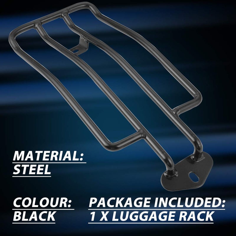 KATUR Motorcycle Luggage Rack Support Shelf Fits Rear Solo Seat 280mm (11") Black Compatible with Harley XL Sportsters 883 XL1200 1985-2003 - Image 4